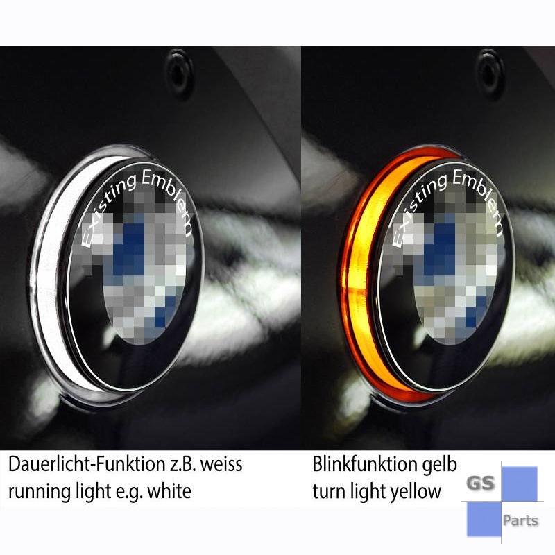 K1200S two colour BMW roundel badge LED lights