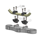 Lenkererhöhung 30 mm und Lenkerverlegung 21 mm für BMW F 800 R 2005-2014