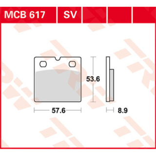 Sinter Bremsbelag vorne MCB 617SV