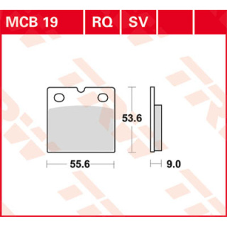 Sinter Bremsbelag hinten MCB 19