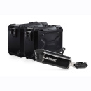 TRAX ADV aluminum case system black + Akrapovic. BMW R...