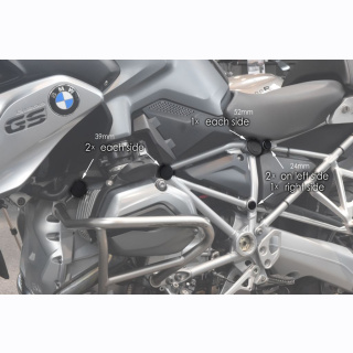 XJSM Für BMW R 1200 GS LC R1200GS 2018 2019 R1250GS R 1250 GS 2019 2020 Vordere Schnabelverkleidungsverlängerung Radverlängerung Schutzabdeckung Motorrad 