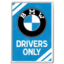 Blechpostkarte BMW - Drivers only